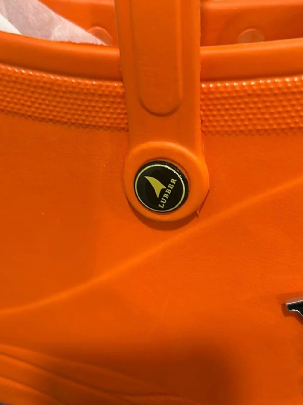 Orange Tote Bag with Charm Accents